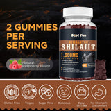 Uso diario recomendado: dos gomitas SEPT YAN Shilajit para energía.