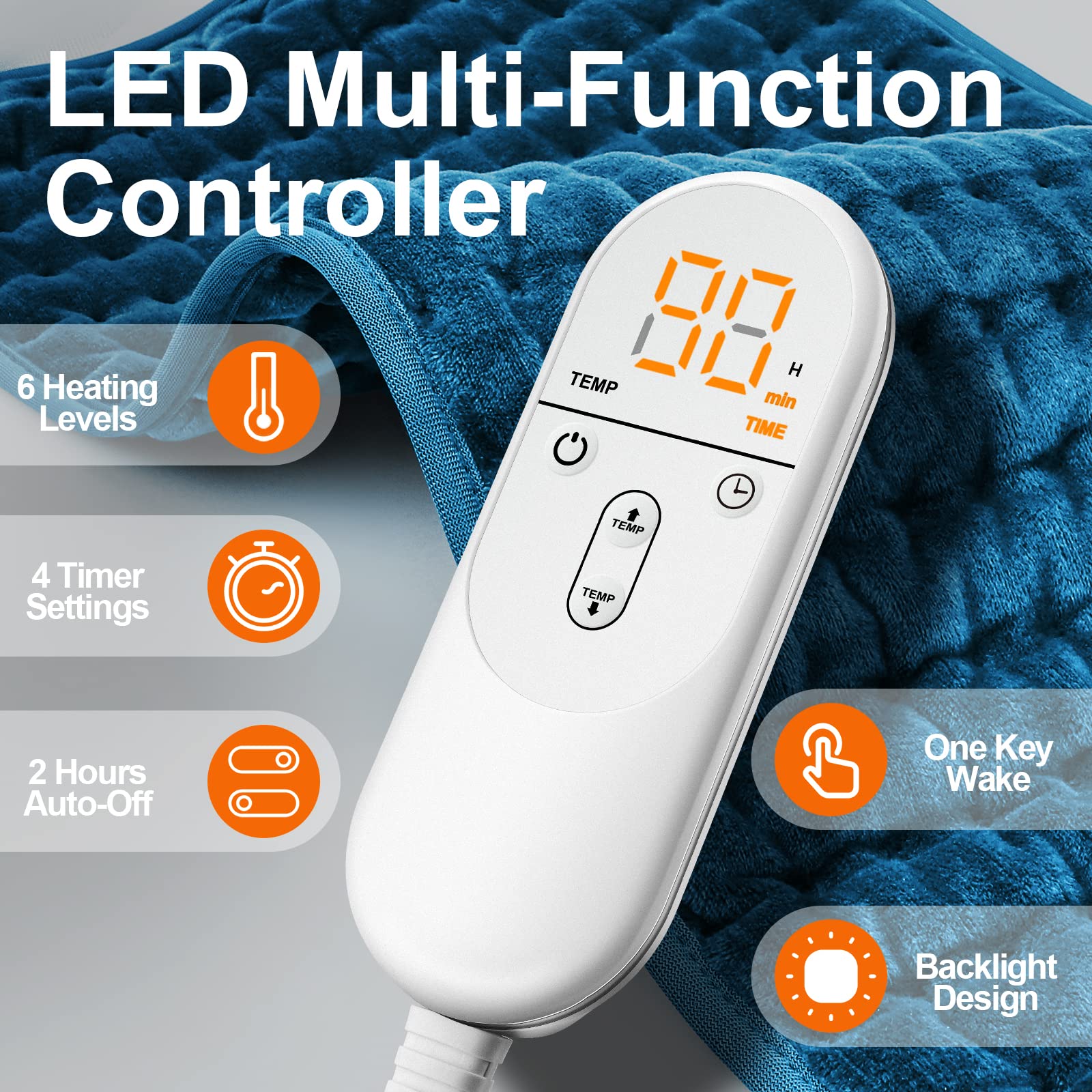 SEPTYWARM: Control digital iluminado facilita ajustar la temperatura con precisión.