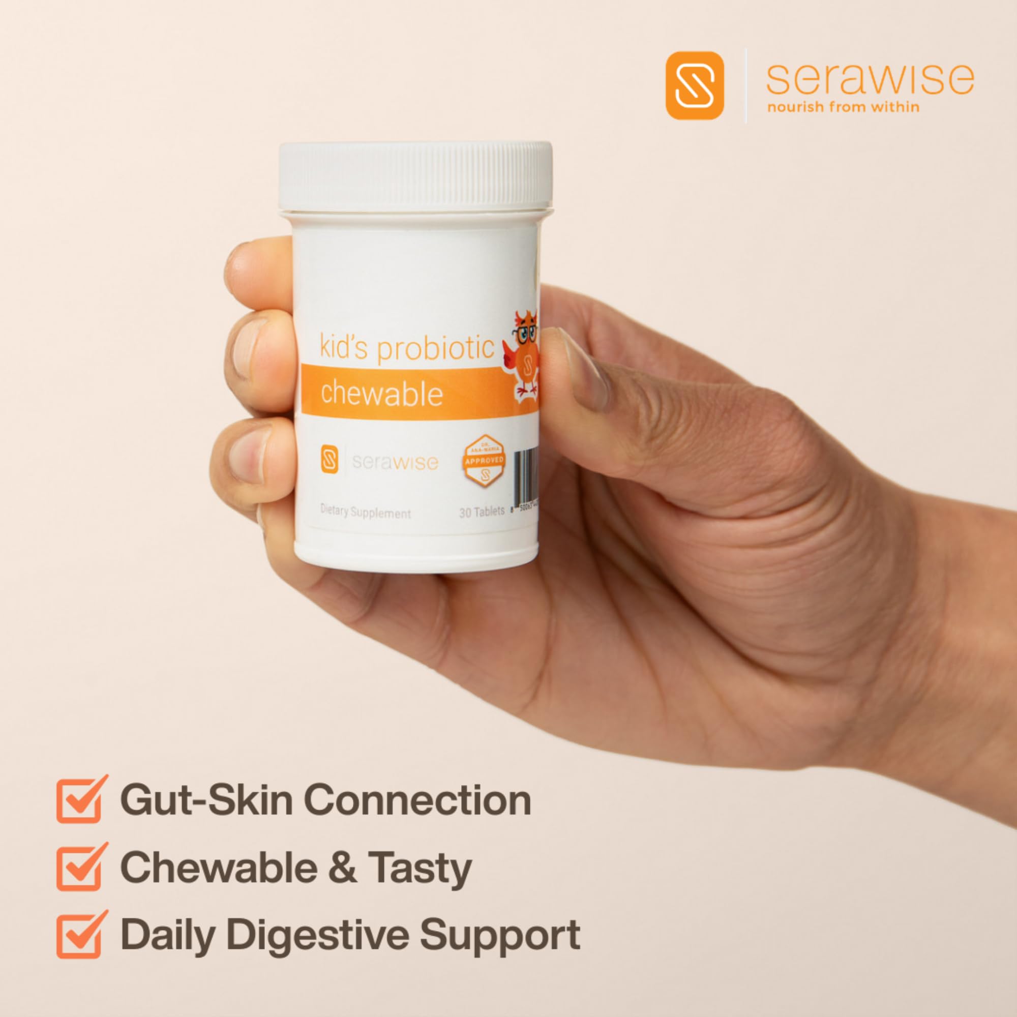 Serawise Probiotico con 11 cepas diferentes para diversidad microbiana.