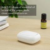 Serene House Pebble: difusor con batería USB recargable para viajes y uso diario.