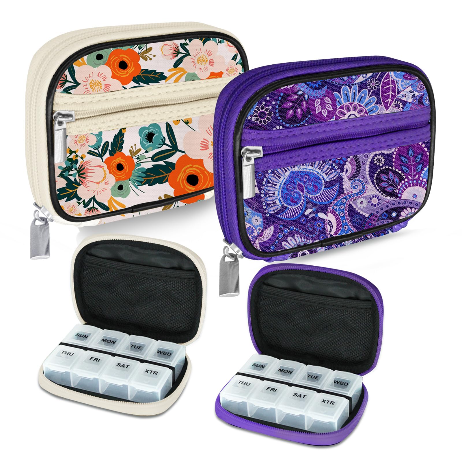Serfeymi Bloom bolsa-píldoras de viaje para mayor orden diario