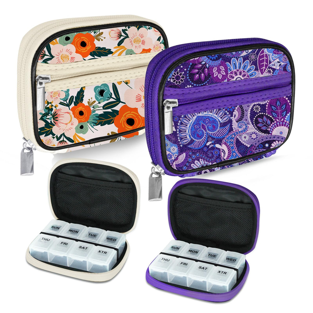 Serfeymi Bloom bolsa-píldoras de viaje para mayor orden diario