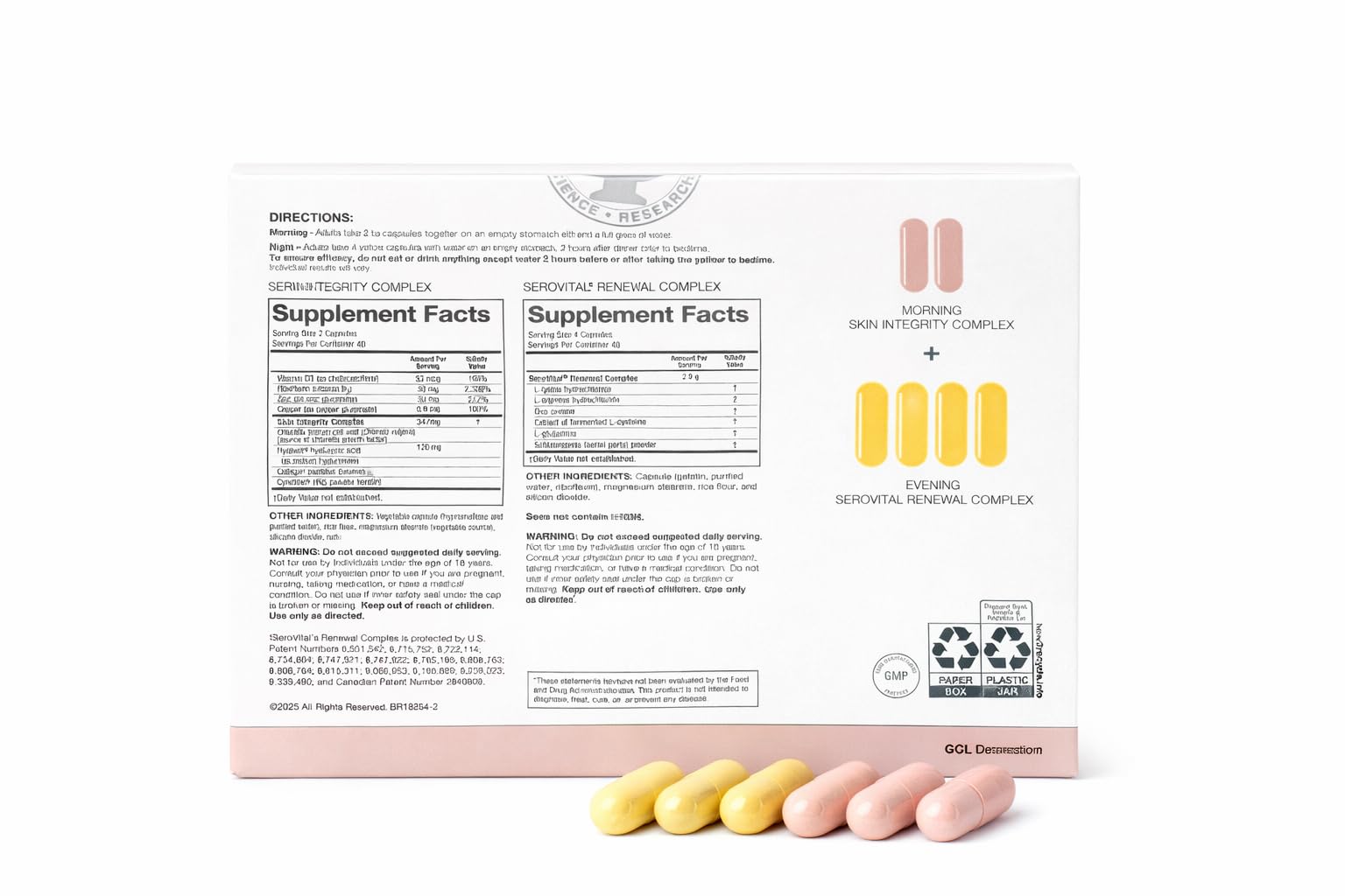 Serovital Skin Revive: cápsulas para uso diario que apoyan energía y cuidado de la piel.
