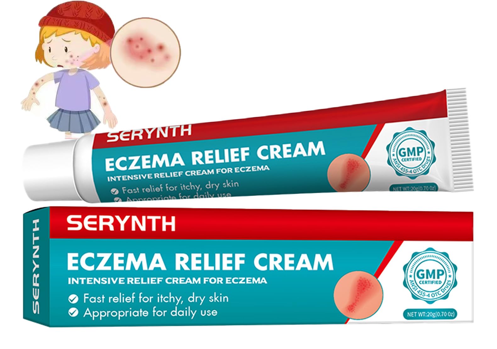 Crema SERYNTH para eccema: alivio rápido en frasco.