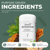 Rhodiola y jengibre, detalle que sugiere resistencia mental.