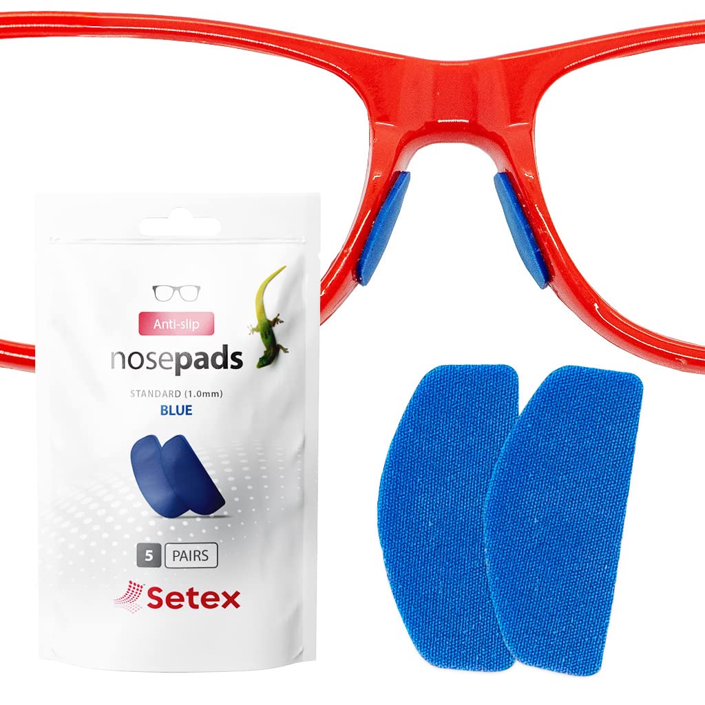 Setex Gecko Grip almohadillas nasales 1 mm azules para ajuste seguro.