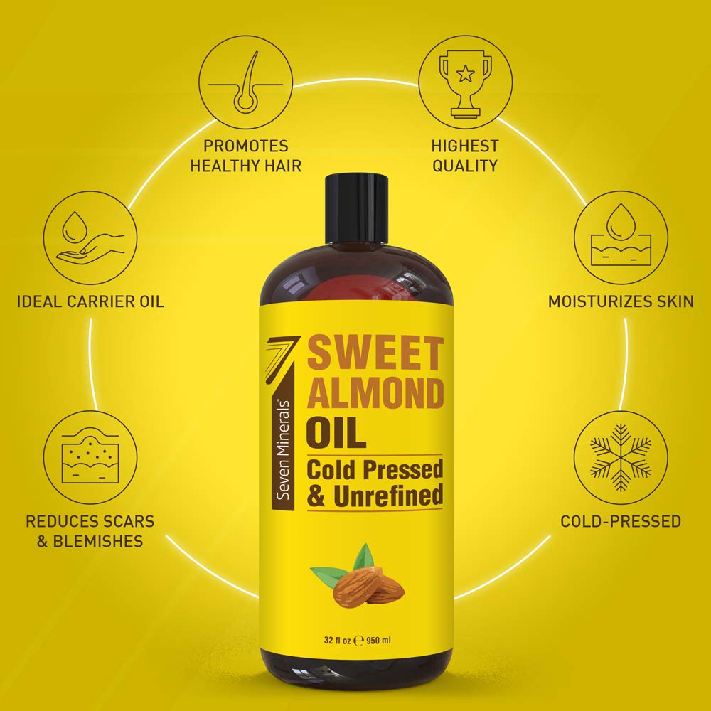 Seven Minerals: aplicación de masaje suave con aceite de almendra dulce para piel relajada.