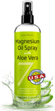 Seven Minerals Aceite de Magnesio con Aloe Vera, bote de 12 oz, alivio suave para piel sensible.
