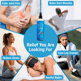 Seven Minerals dolor muscular magnesio spray, uso rápido para alivio ligero.