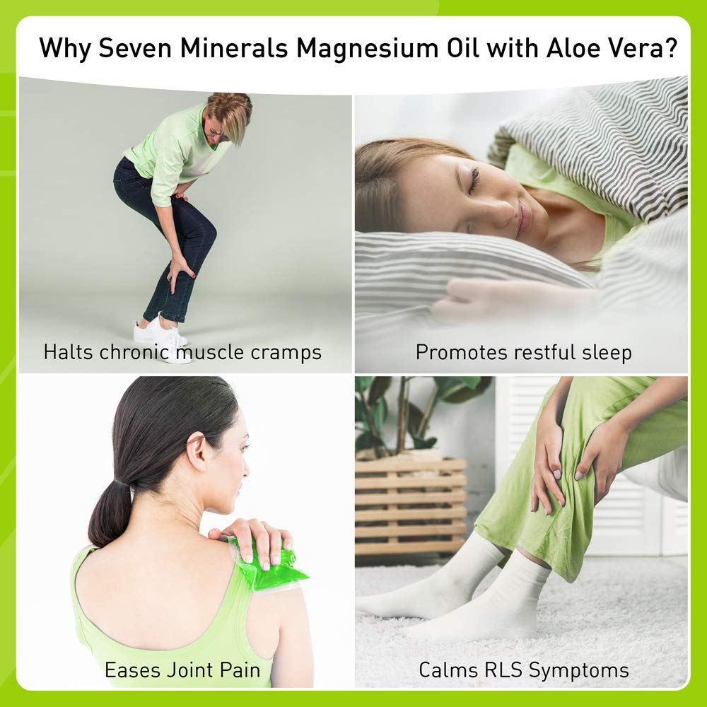 Seven Minerals Ingredientes naturales: magnesio puro y Aloe Vera para cuidado diario.
