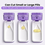 SevenYing cortador de pastillas con corte preciso para mitades, cuartos u octavos.