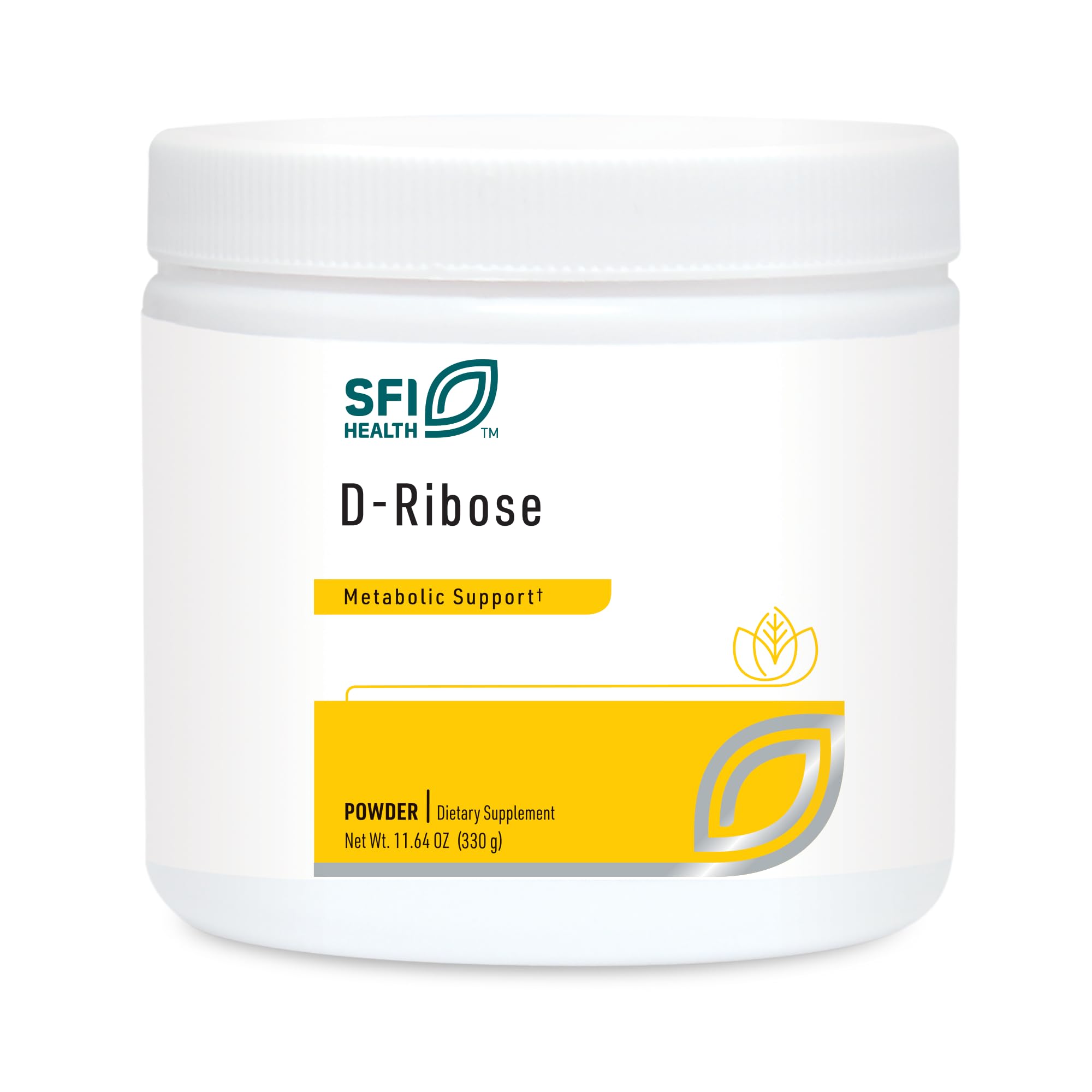 D-Ribosa de SFI Health, polvo para mezclar en agua, facilita la energía diaria.