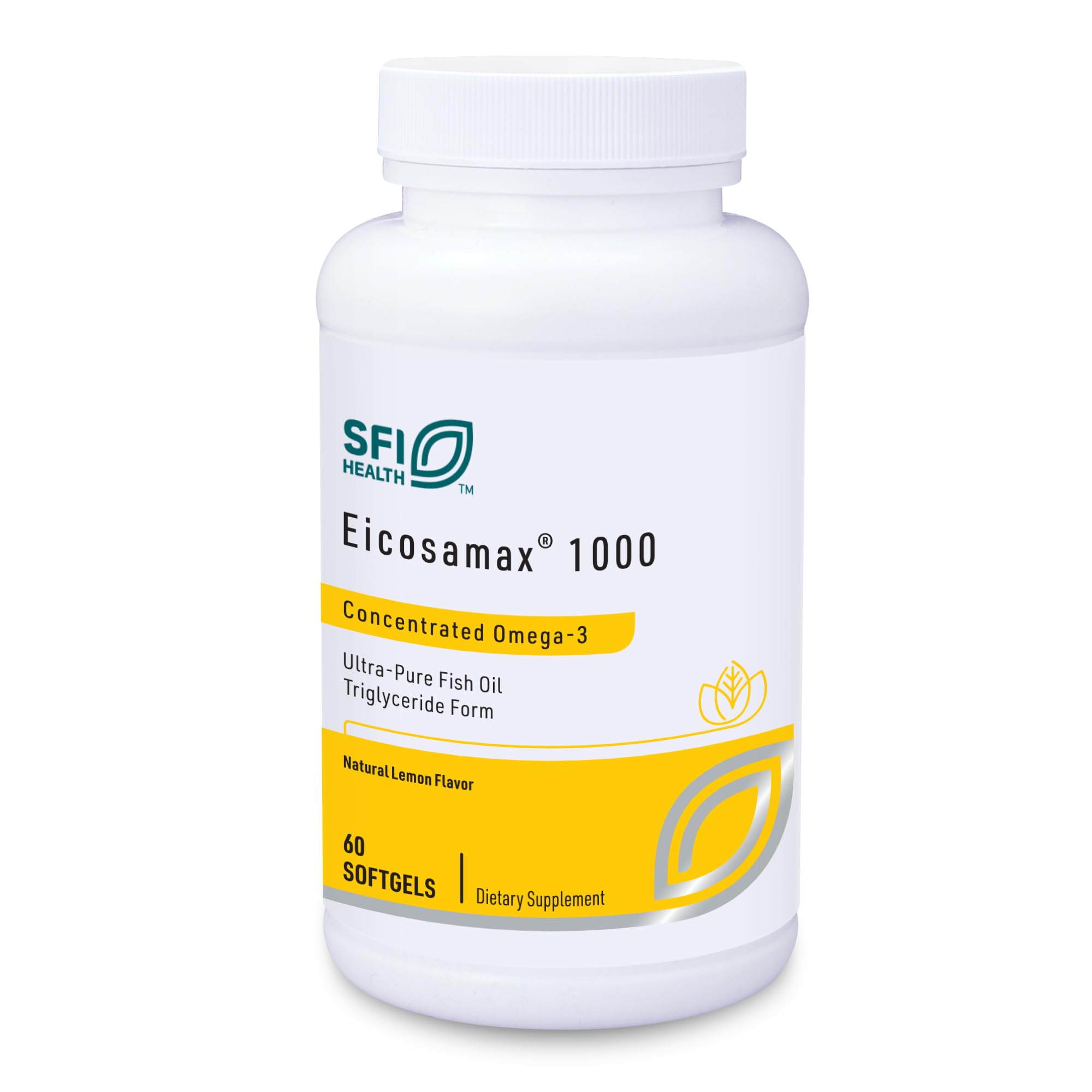 SFI Health Eicosamax 1000mg cápsula suave con EPA y DHA de alta pureza.