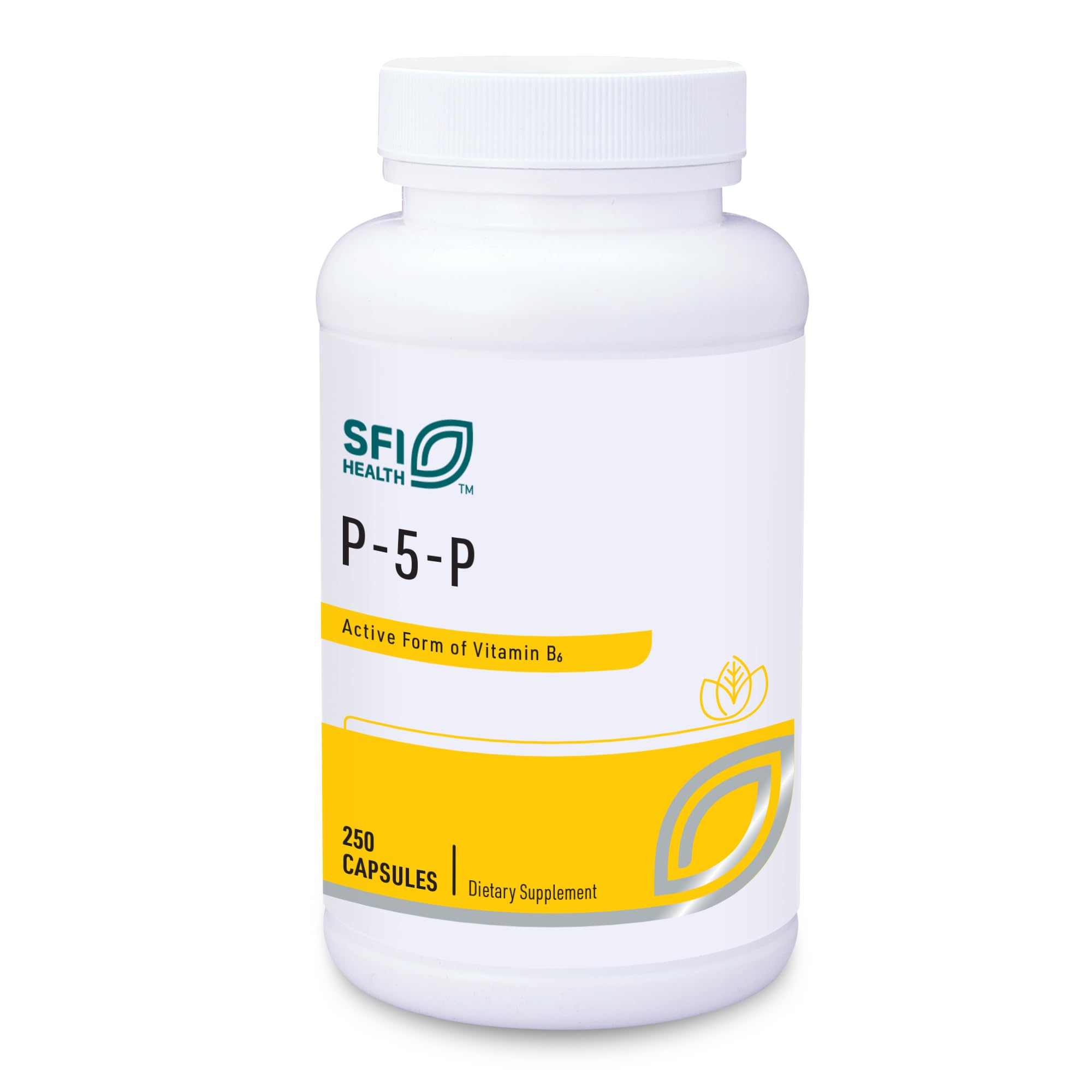 Klaire Labs SFI Health P-5-P cápsulas de 30 mg para metabolismo diario.