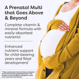 Etiqueta de nutrientes del Prenatal SFI Health Klaire Labs con metafolín y B12.