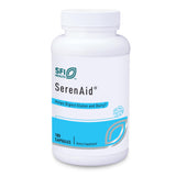 SerenAid de Klaire Labs en botella, cápsulas vegetarianas para apoyo digestivo.