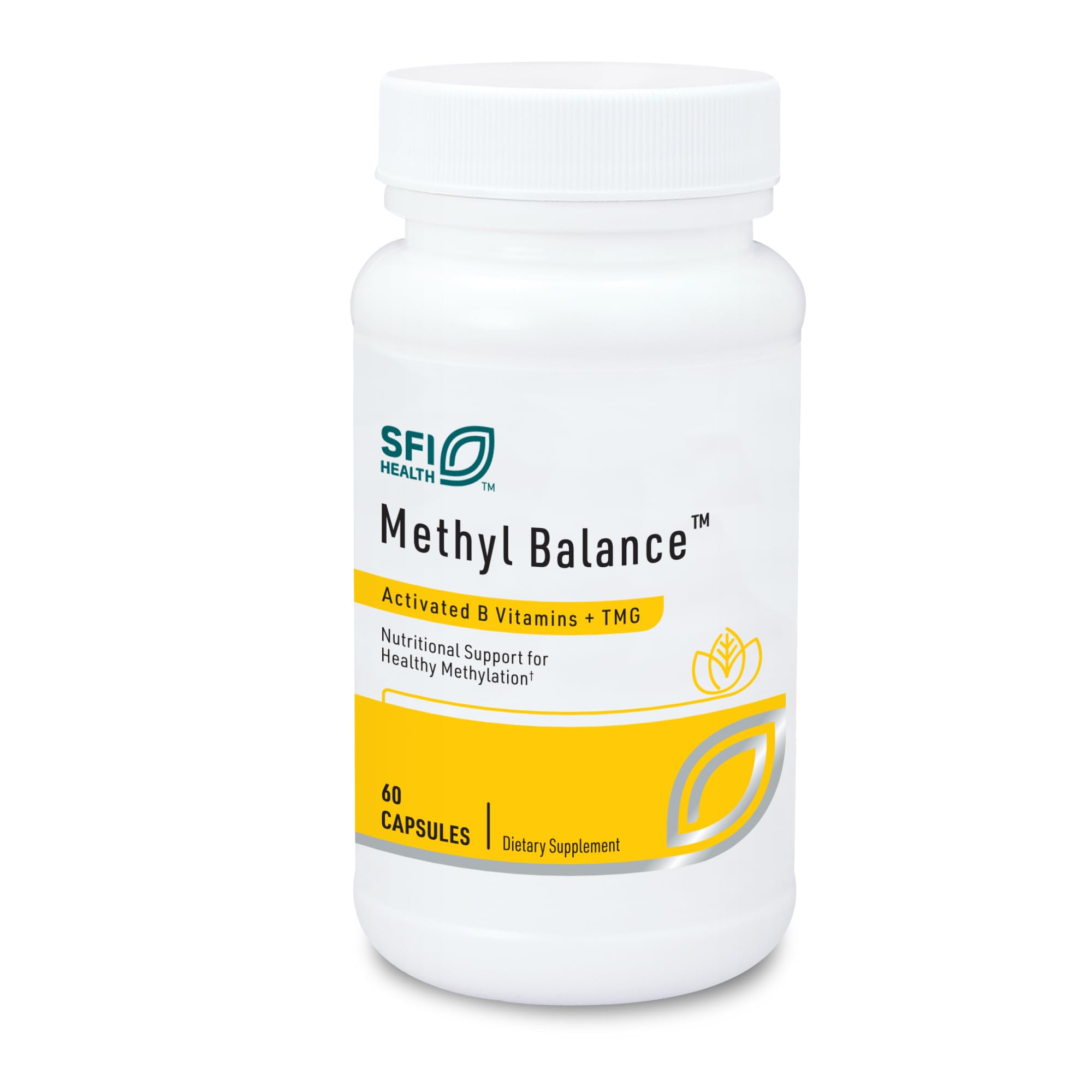 SFI Health Methyl Balance en botella, cápsulas para apoyar el metabolismo.