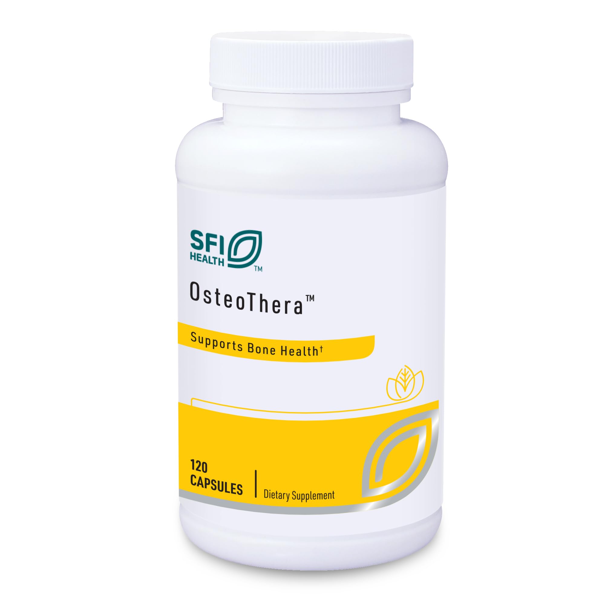 OsteoThera de SFI Health: cápsulas en la mano, posible apoyo a la salud ósea.