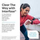 SFI Health Ther-Biotic InterFase etiqueta clara para recordar dosis.