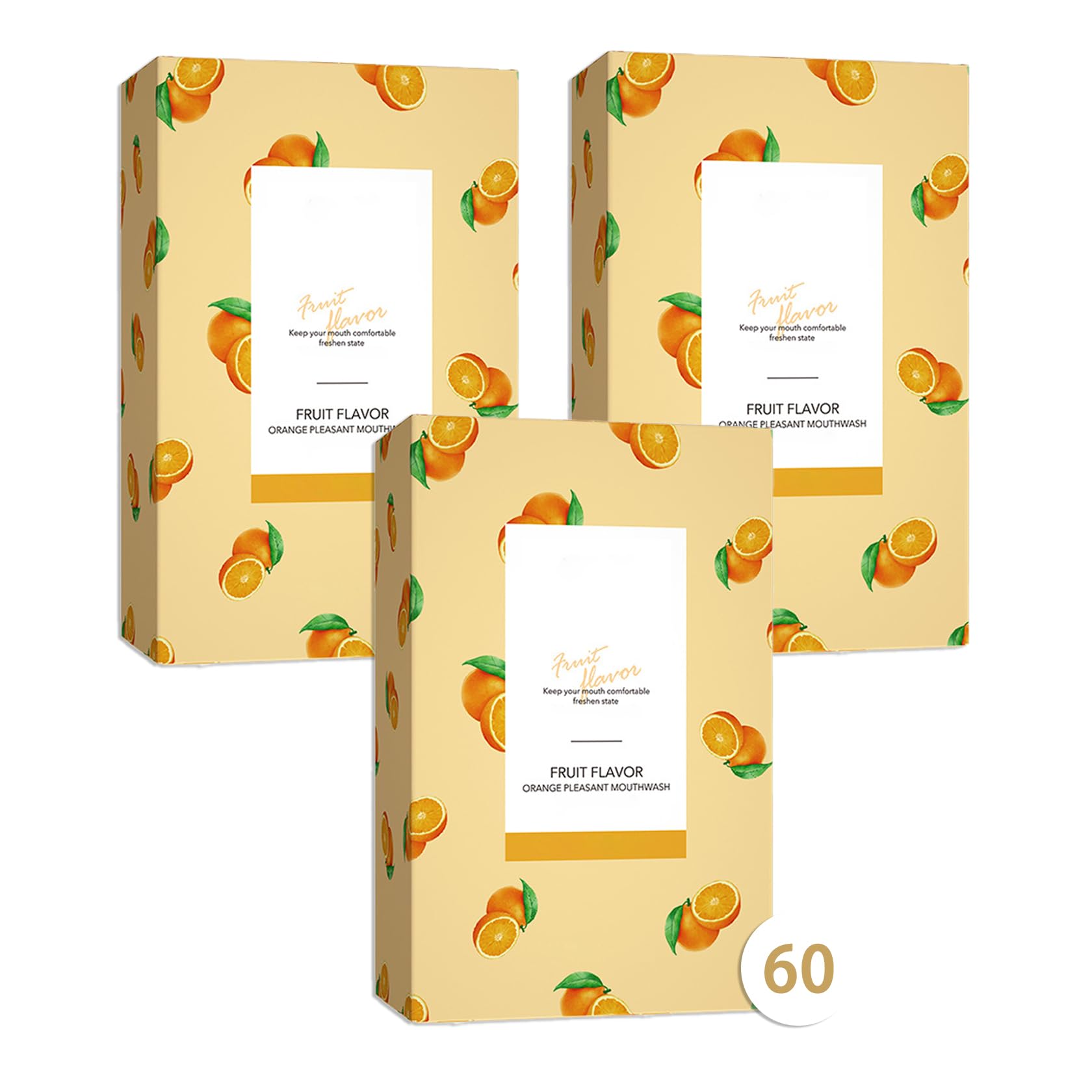 SGZWzhiwei enjuague bucal de viaje, 60 piezas, paquetes individuales para frescura duradera.