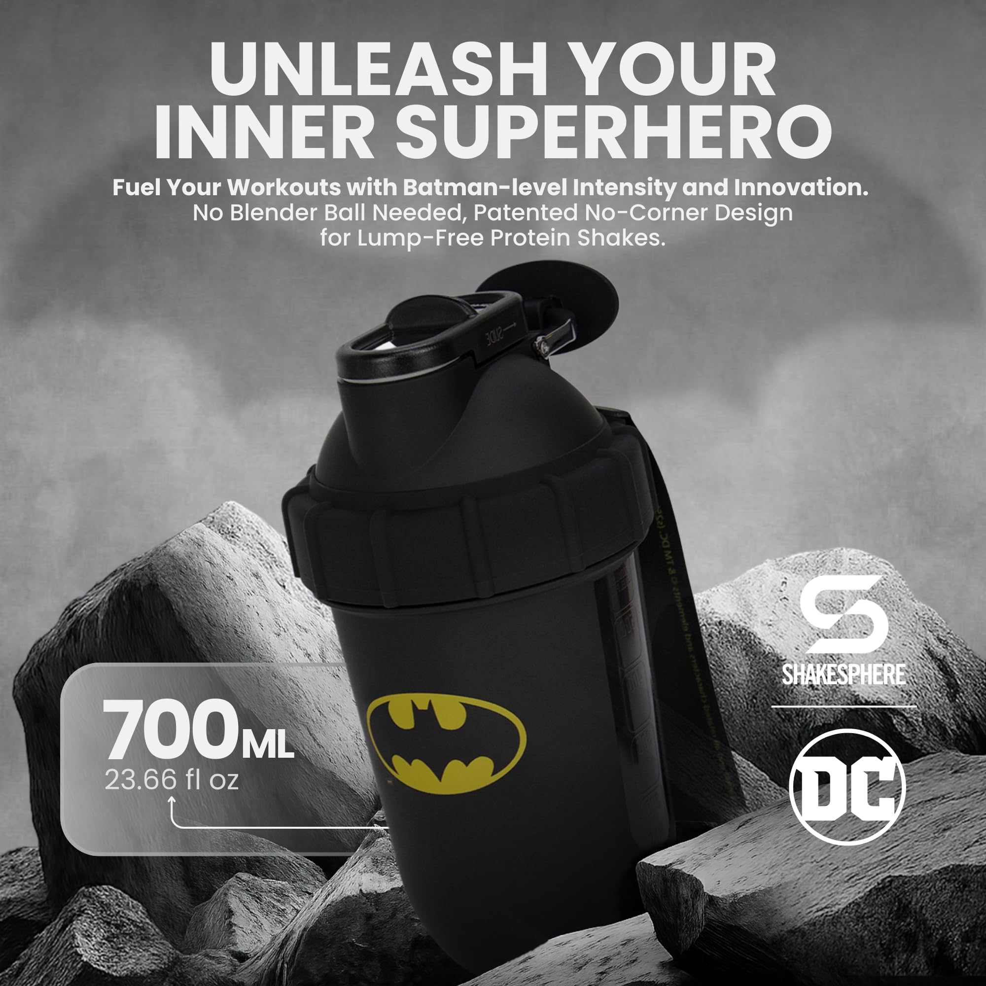 SHAKESPHERE Batman edición: emblema en relieve para coleccionistas.