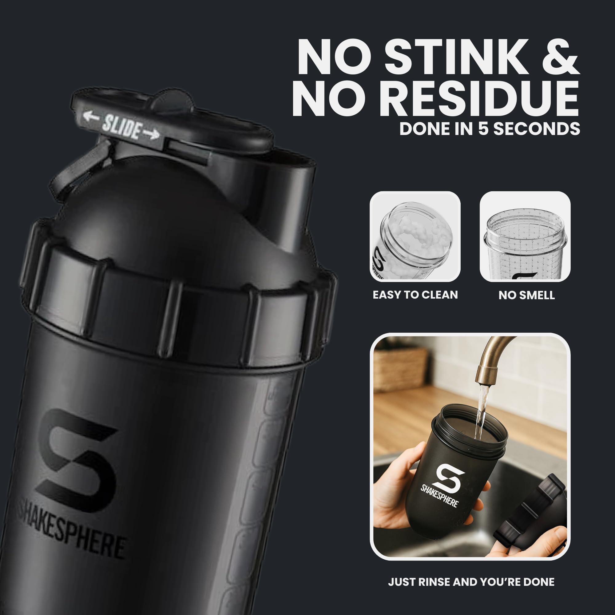 SHAKESPHERE, material de Tritan libre de BPA para uso diario.