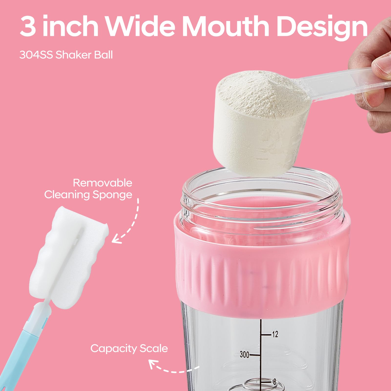 ShakeXpert bola mezcladora de acero inoxidable para mezclas homogéneas.