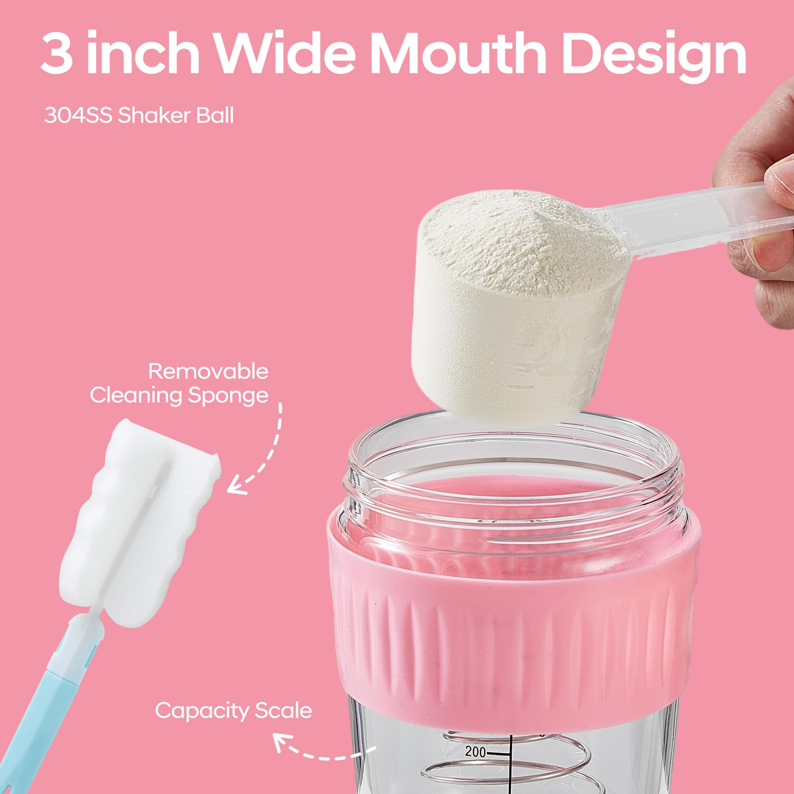 ShakeXpert bola de mezcla de acero inoxidable para batidos homogéneos.