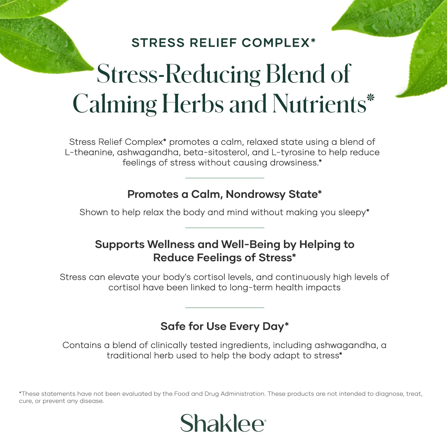 Shaklee Beta-sitosterol para promover calma y enfoque suave