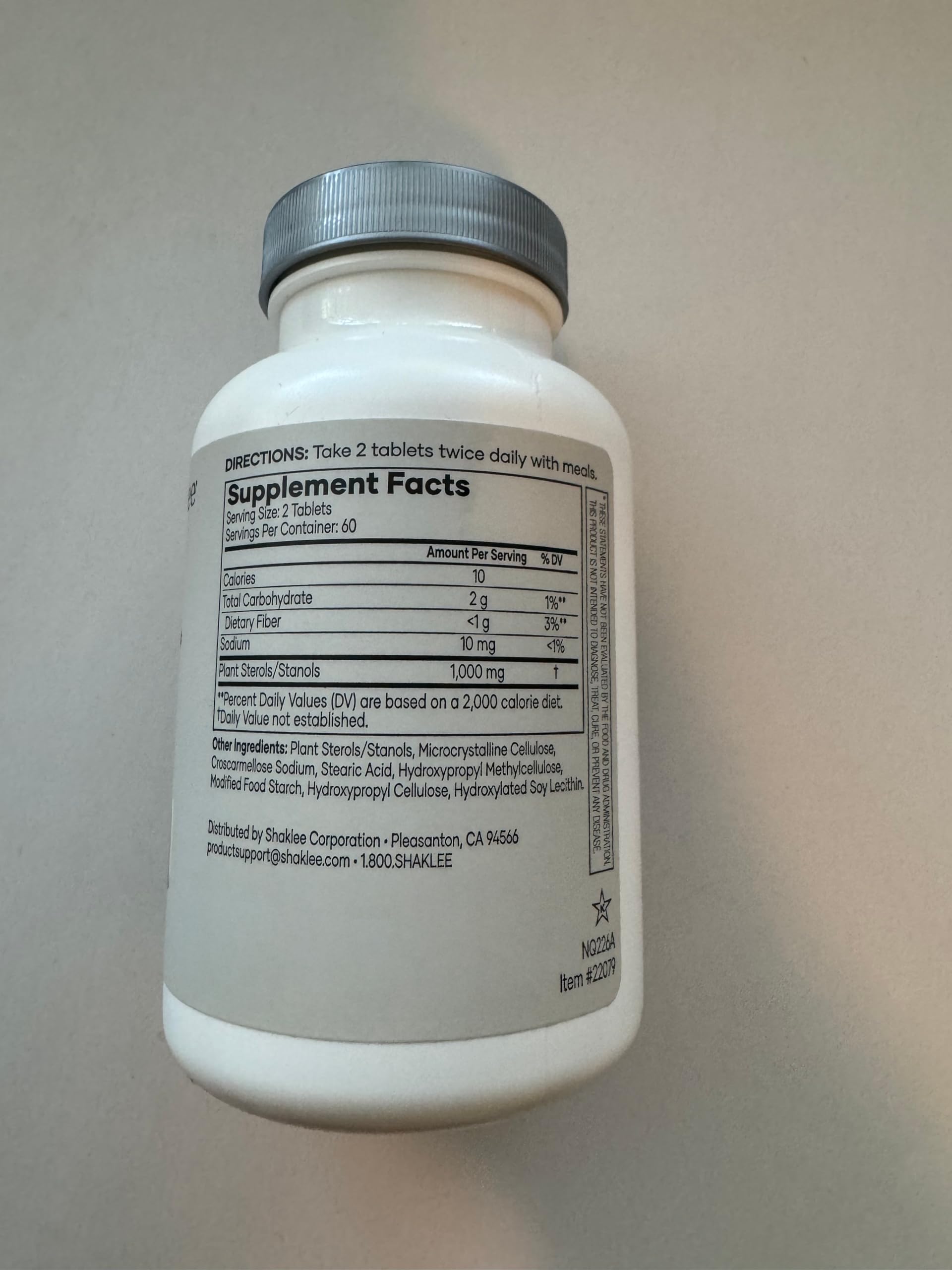 Shaklee Complejo de Colesterol, dosis diaria, favorece un bienestar holístico
