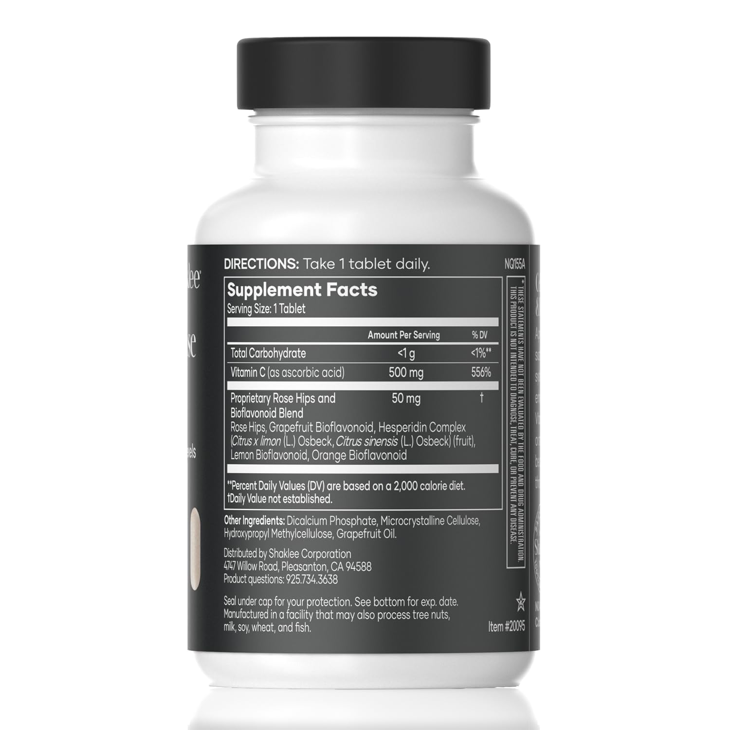 Cápsulas Vita-C 500 de Shaklee, liberación sostenida para absorción gradual durante el día.