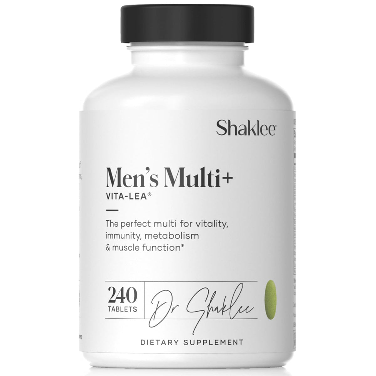 Shaklee Vita-Lea envase frontal: apoyo diario para energía y bienestar general.
