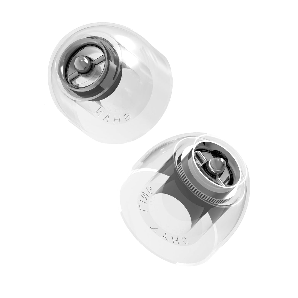 SHANLING SE100 tapas de silicona médica transparentes, confortables y aislantes para sesiones largas