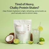 Shed Nutrition Clear Protein cucharada dosificacion, dosis precisa para recuperación suave