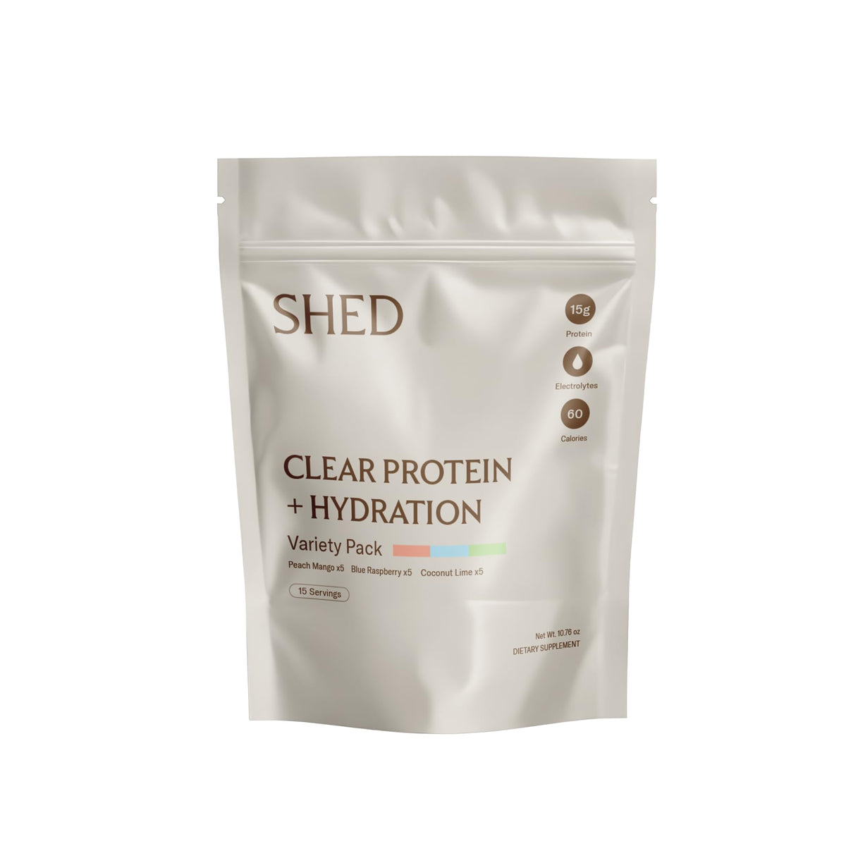 Shed Nutrition Proteína Clara en botella, bebida ligera y limpia para recuperación