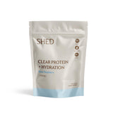 Shed Nutrition Proteína Clara en botella, ideal para recuperación rápida tras entreno.