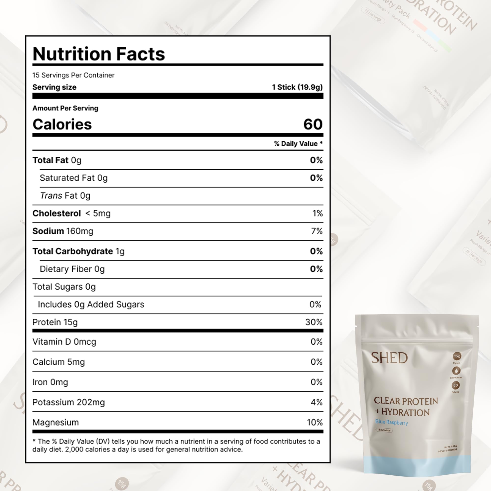 Pack de variedad de Proteína Clara Shed Nutrition para probar sabores