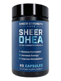 Sheer Strength DHEA 100 mg: botella para uso diario y energía sostenida