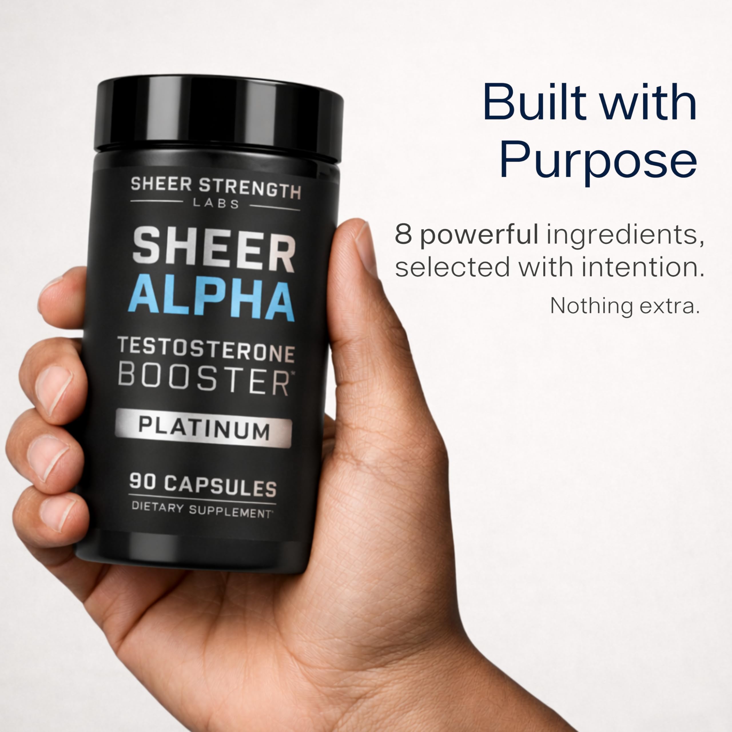 Cápsulas de Sheer Alpha Formula listas para consumo diario