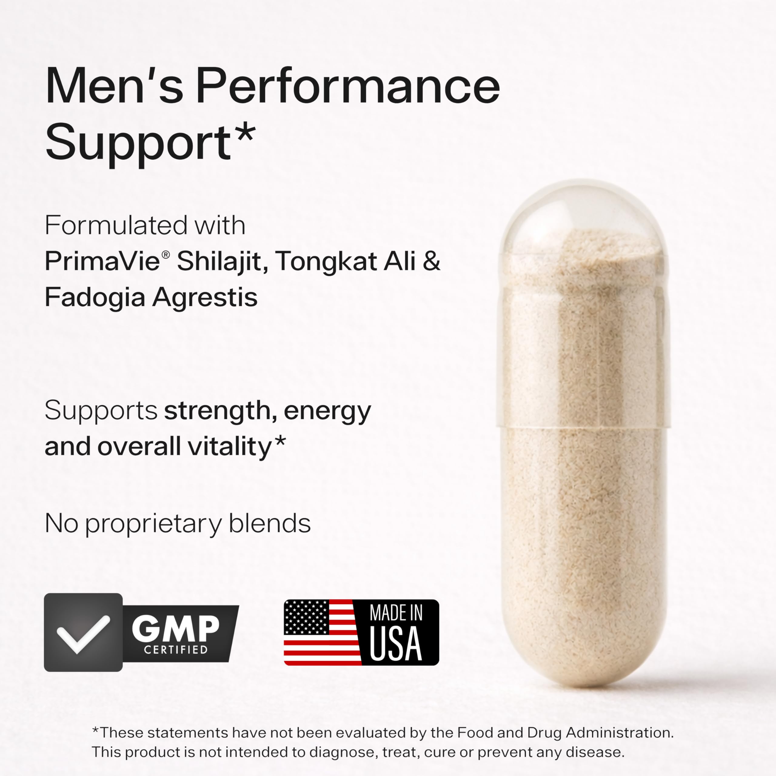 Ingredientes clave visibles en Sheer Alpha Formula para soporte muscular