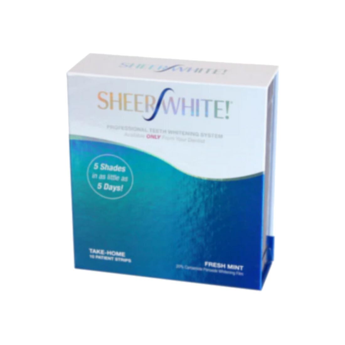 Sheer White! cintas blanqueadoras para dientes, ajuste cómodo para uso diario y sonrisa más blanca