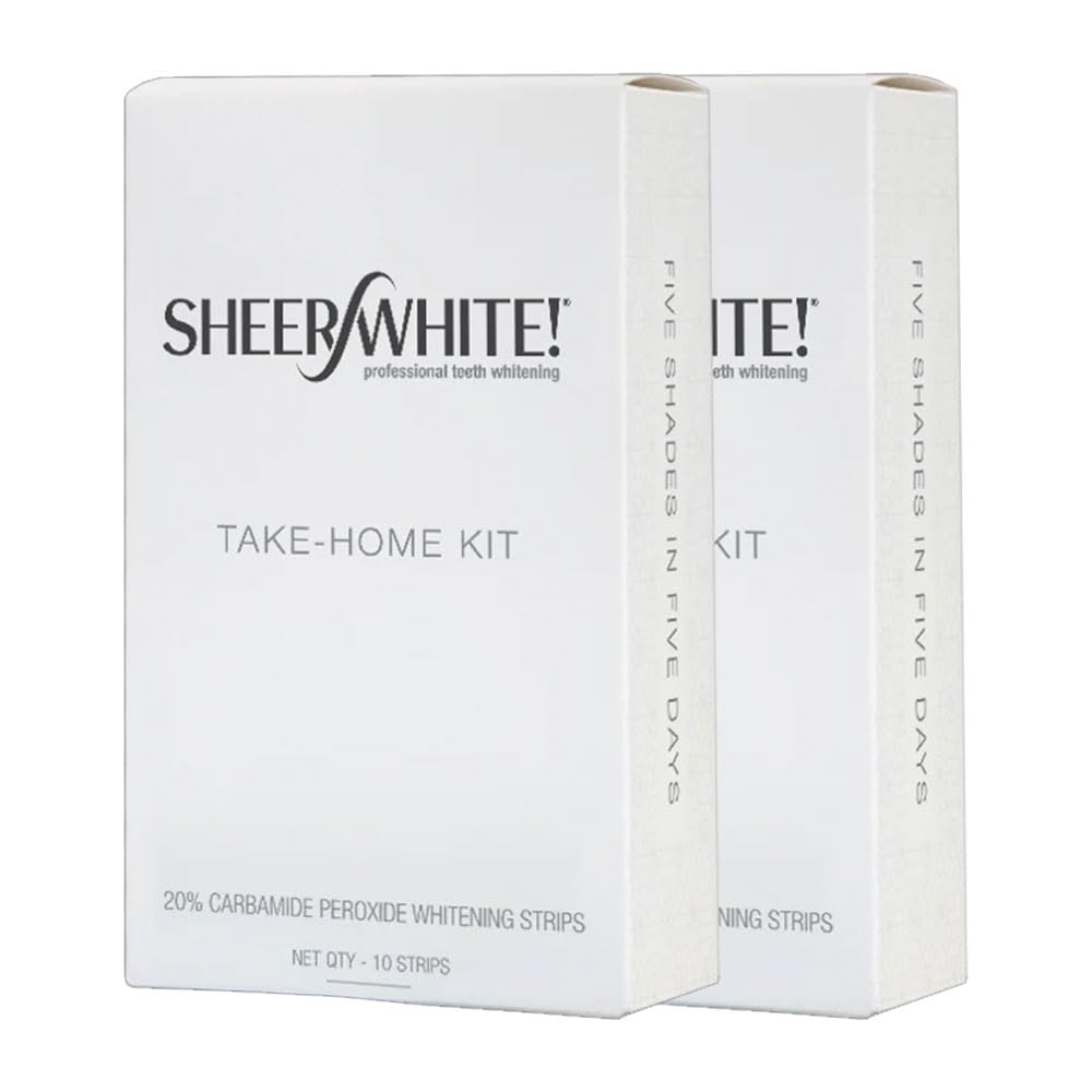 Sheer White tiras blanqueamiento dental en empaque doble, prácticamente invisibles al usar