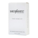 Sheer White! tiras de blanqueamiento dental con SheerFilm, adherencia mejorada para uso cómodo.