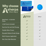 Sherpa Therapy 4PK tamaño compacto para llevar en bolso durante viajes.