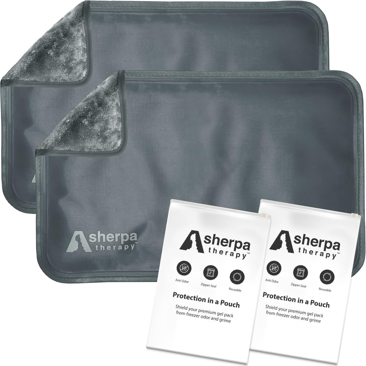 Sherpa Therapy bolsas gel frio flexibles 8x12 brindan alivio cómodo para músculos