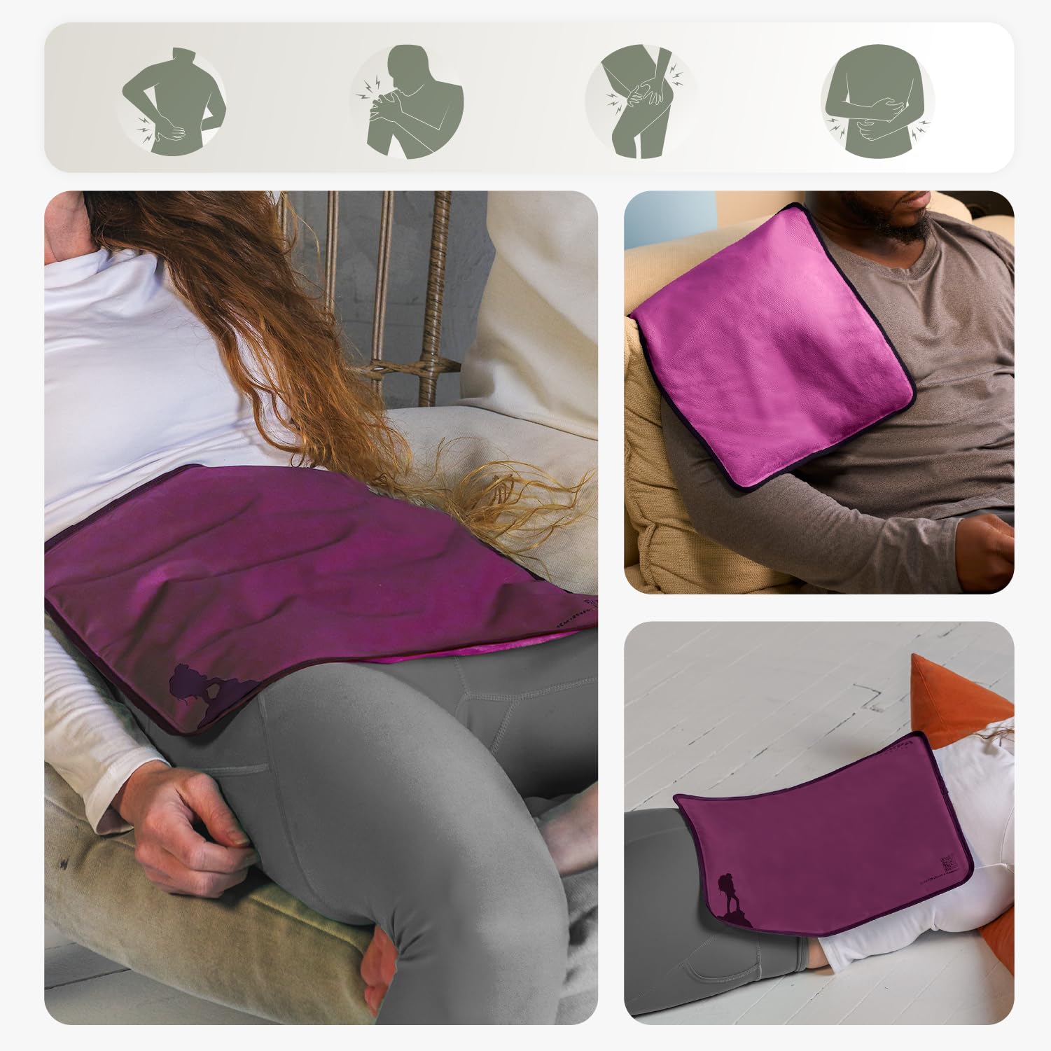 Sherpa Therapy Hielo grande 12x15, lado suave para piel
