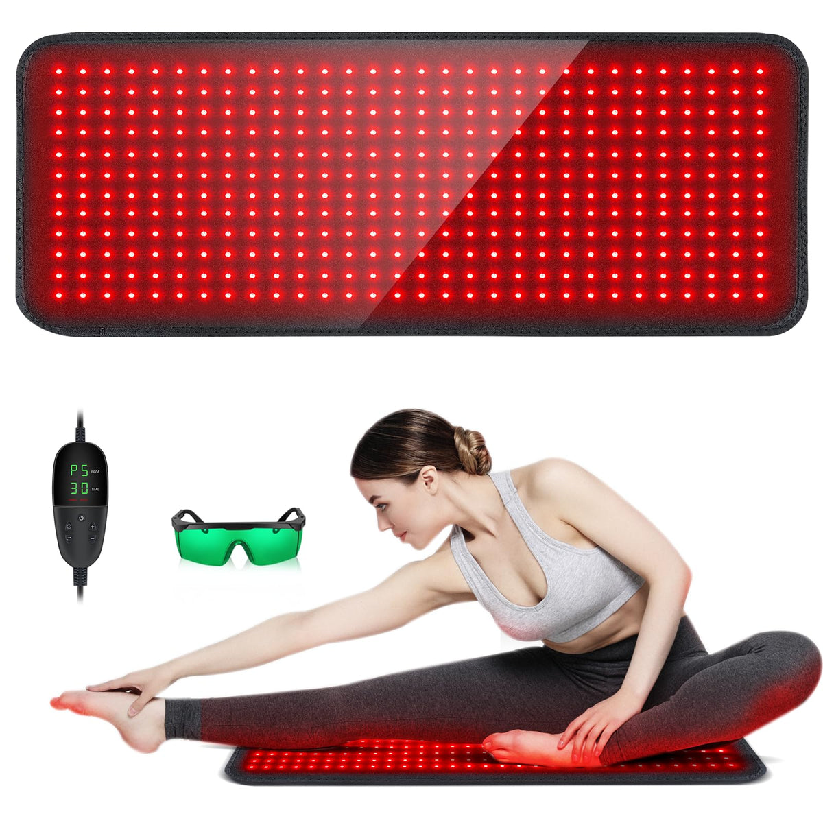 SHEVIEW colchoneta luz roja 360 LEDs para uso corporal cómodo