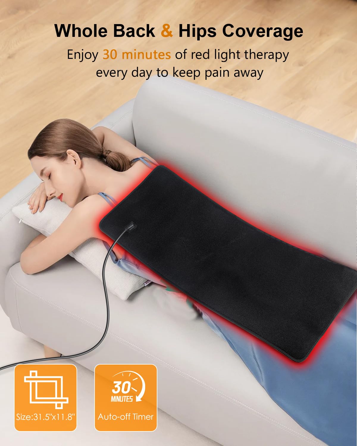 SHEVIEW terapia luz roja para cuerpo, ideal para uso diario en casa