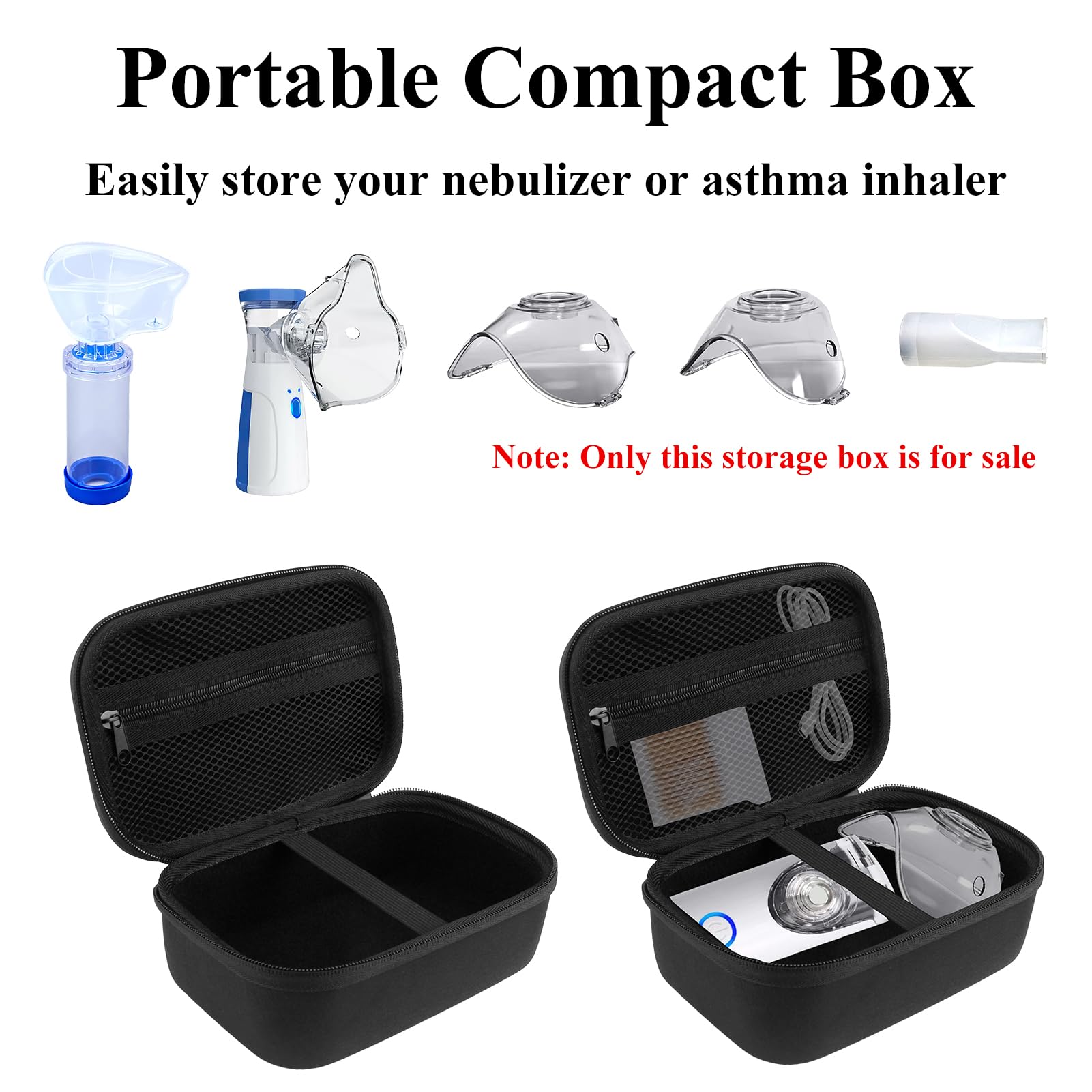 SHFGYG estuche portátil, diseño compacto para llevar nebulizador sin complicaciones.