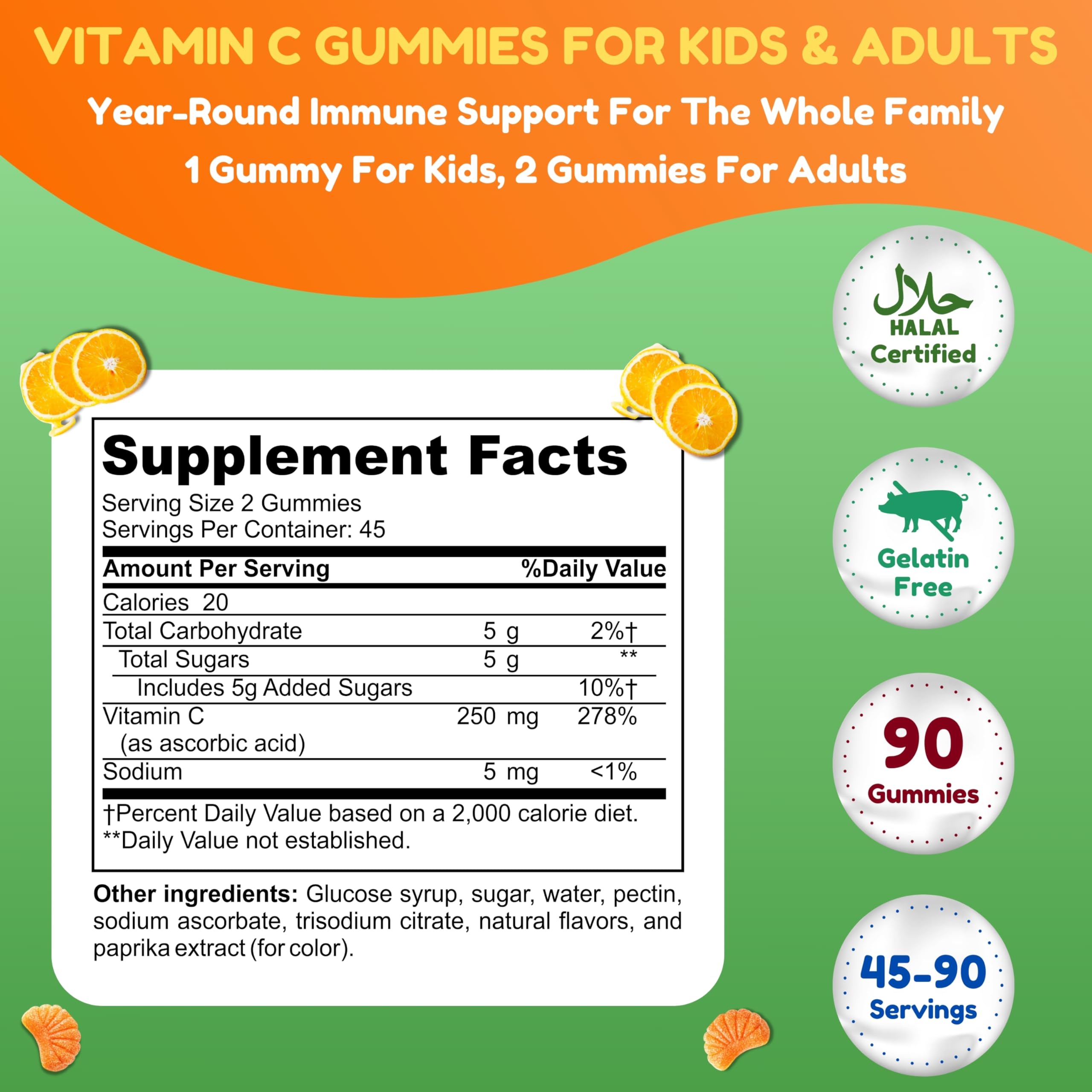 Gominolas SHIFAA NUTRITION con textura frutal, sabor agradable para toda la familia.
